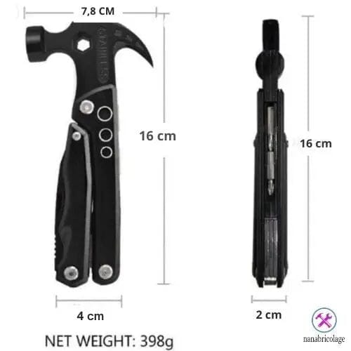 Marteau Pocket™ Multifonction - NANABRICOLAGE