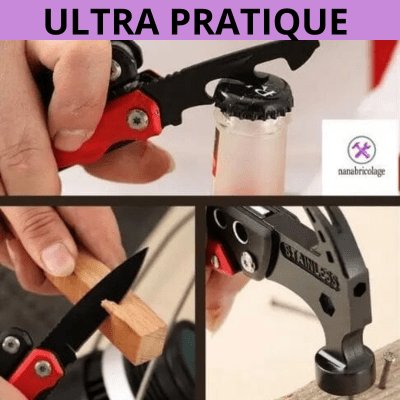 Baoblaze Marteau à Bijoux Multifonctionnel 4 Têtes Interchangeables - Outil Orfèvre